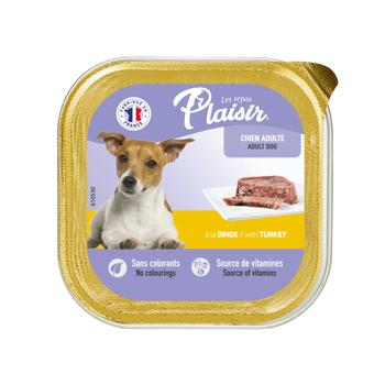 Visuel 1 du produit Terrine à la dinde Plaisir pour chien en barquette 150 g