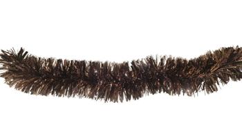 Visuel 1 du produit Guirlande de sapin scintillante coloris marron en plastique - Ø 75 mm x 2 m