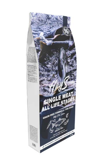 Visuel 1 du produit Croquette pour chien adulte mono-protéine de saumon sans céréales Hays - 12 kg