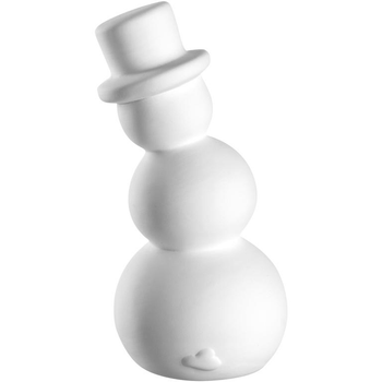 Visuel 1 du produit Figurine bonhomme de neige en céramique blanche Leonardo Pablo - Ø 5,9 x H 12,3 cm