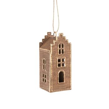 Visuel 1 du produit Suspension maison haute en métal marron - 4,3 x 4,3 x 10 cm
