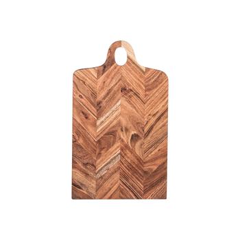 Visuel 1 du produit Planche à découper rectangulaire en bois marron Chevron - 30 x 15 cm