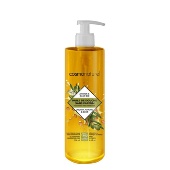 Visuel 1 du produit Huile de douche sans parfum amande et olive Cosmo Naturel - 200 ml