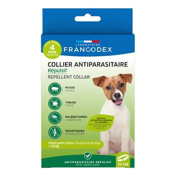 Visuel 1 du produit Collier insectifuge pour chiot et petit chien coloris blanc Francodex - Ø 35 cm