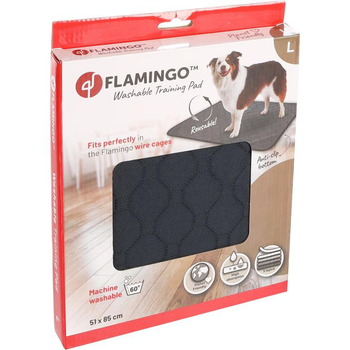 Visuel 1 du produit Tapis d’entrainement anthracite lavable pour chien Flamingo Patsy L - 85 x 51 cm