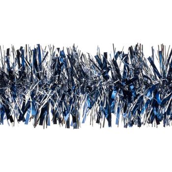 Visuel 1 du produit Guirlande de sapin scintillante coloris bleu nuit et argent en plastique - Ø 120 mm x 2 m