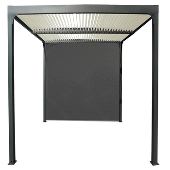 Visuel 1 du produit Pergola bioclimatique coloris gris en aluminium - 3,6 x 3 m