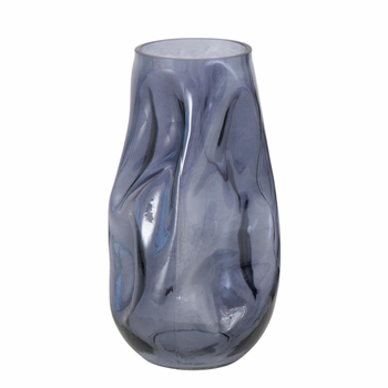 Visuel 1 du produit Vase en verre laqué gris Lojin - Ø 16 x H 27,8 cm