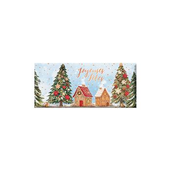 Visuel 1 du produit Mini tablette de chocolat de Noël Art Grafik « Joyeuses Fêtes » avec paysage de Noël - 30 g