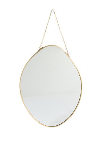 Visuel 1 du produit Miroir ovale cerclé laiton coloris bronze - 21,5 x 28 cm