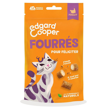 Visuel 1 du produit Friandises pour chat au poulet sans céréales Edgard & Cooper Fourrées - 50 g