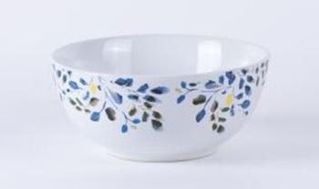 Visuel 1 du produit Bol en grès à motif végétal bleu et vert Althéa - Ø 15 cm