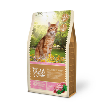 Visuel 1 du produit Croquette pour chat adulte difficile au canard et au poulet Delicious Wild Sam's Field - 2,5 kg