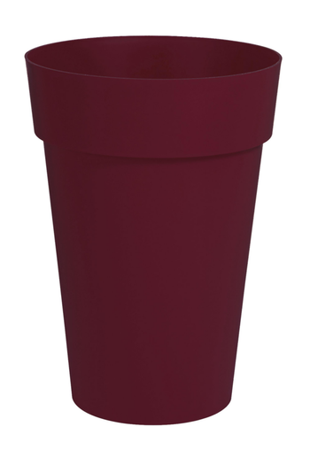 Visuel 1 du produit Pot vase haut en plastique rouge Bourgogne Eda Toscane 67 L - Ø 46 x H 65 cm