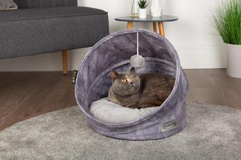 Visuel 1 du produit Grotte pour chat gris Kensington Scruffs – Taille 44 x 44 x 48 cm