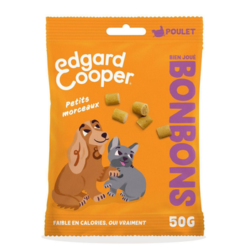 Visuel 1 du produit Friandises pour chien adulte au poulet petits morceaux sans céréales Edgard & Cooper Bonbons - 50 g