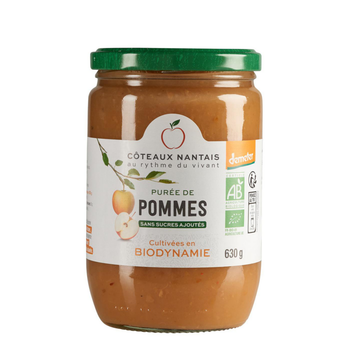 Visuel 1 du produit Purée de pommes bio en bocal Coteaux Nantais - 630 g