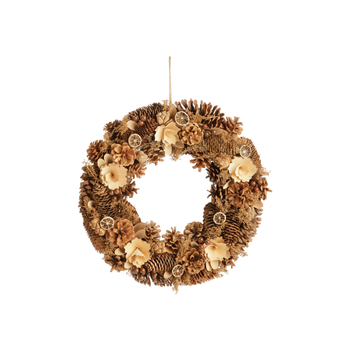 Visuel 1 du produit Couronne de pommes de pin naturelles - Ø 45 x H 9 cm