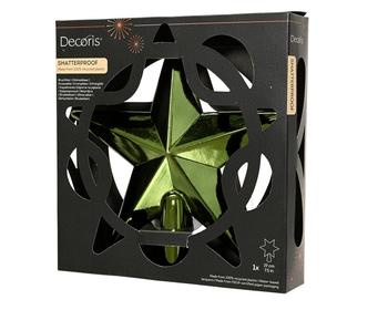 Visuel 1 du produit Cimier forme étoile en plastique recyclé vert pin - Ø 20 cm