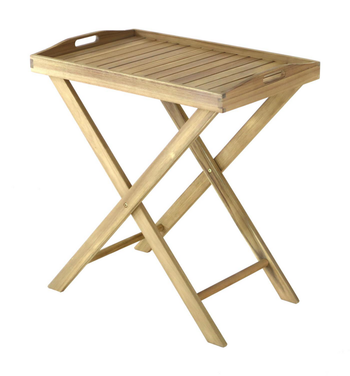 Visuel 1 du produit Table d'appoint plateau coloris marron en acacia - 68 x 44 x 73 cm