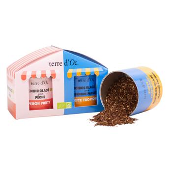 Visuel 1 du produit Duo de thé noir bio pêche et rooibos bio mangue passion Terre d’Oc
