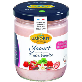 Visuel 1 du produit Yaourt gourmand fraise vanille bio Gaborit – 400 g