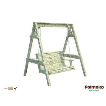 Visuel 1 du produit Balancelle Sigrid en bois traité autoclave Palmako - 193 x 161 cm