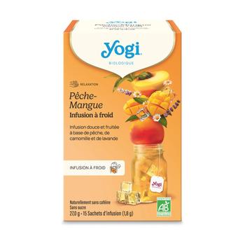 Visuel 1 du produit Infusion à froid bio pêche mangue Yogi Tea - 15 sachets