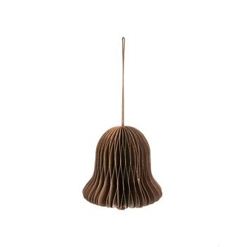 Visuel 1 du produit Suspension forme cloche en papier noisette - 9 cm