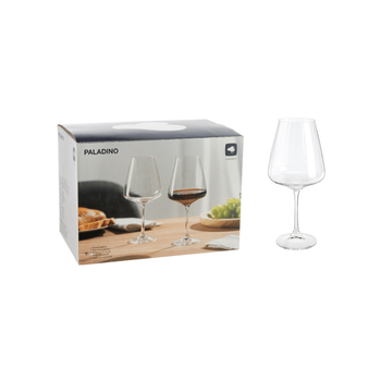 Visuel 1 du produit Verre à vin rouge en cristallin transparent strié Paolo - 660 ml