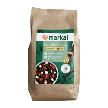Visuel 1 du produit Lentilles vertes bio cuisson rapide Markal - 400 g
