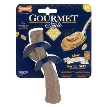 Visuel 1 du produit Jouet pour chien en stick au beurre de cacahuètes Nylabone Gourmet - Taille M