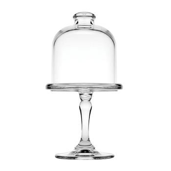 Visuel 1 du produit Plat à pâtisserie avec cloche en verre transparent - Ø 10 x H 20 cm