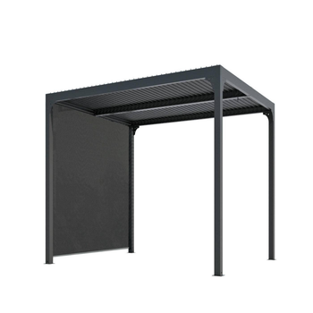 Visuel 1 du produit Pergola bioclimatique coloris gris en aluminium - 3,6 x 3 m