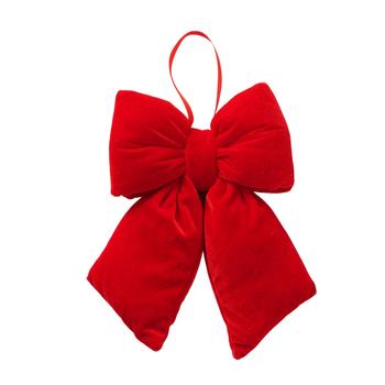 Visuel 1 du produit Nœud à suspendre en polyester rouge vif Bowy - 30 x 28 x 6,5 cm