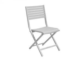 Visuel 1 du produit Chaise pliante Lucca en aluminium blanc - PROLOISIRS