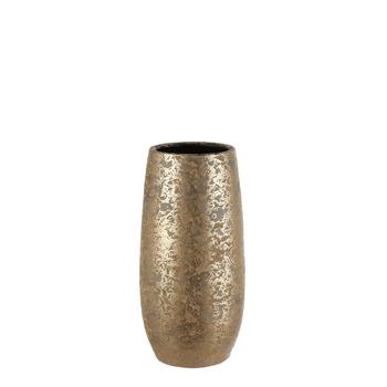Visuel 1 du produit Vase haut en terre cuite dorée Clemente - Ø 17,5 x H 35 cm