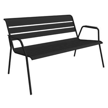 Visuel 1 du produit Banquette lounge Monceau coloris gris en acier Fermob - 132 x 82 cm