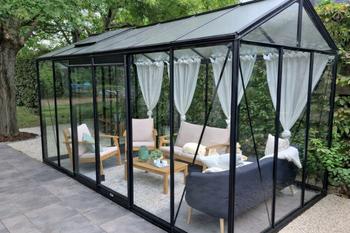 Visuel 1 du produit Serre de jardin R206H en aluminium 10,32 m² ACD - 232 x 445 cm