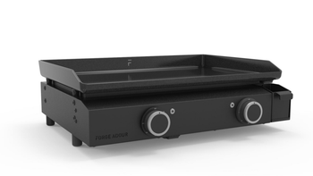 Visuel 1 du produit Plancha électrique pour 8 à 10 personnes coloris noir en acier Forge Adour Base 60 - 62 x 47,8 x 19,4 cm