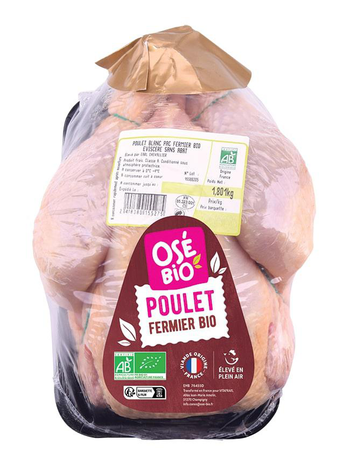 Visuel 1 du produit Poulet fermier blanc PAC bio Osé bio - Prix au kilo