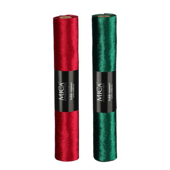 Visuel 1 du produit Chemin de table couleur de Noël brillant - 270 x 28 cm