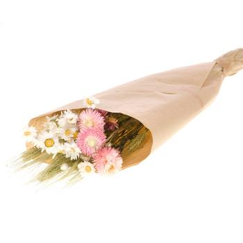 Visuel 1 du produit Bouquet de fleurs séchées mix blancose taille S - Ø 13 x H 50 cm