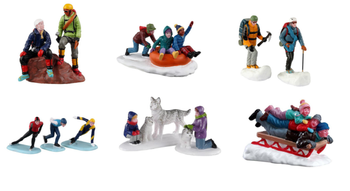 Visuel 1 du produit Scénette avec figurines pour village de Noël Lemax Vail village