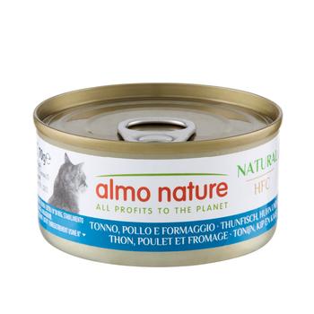 Visuel 1 du produit Pâtée pour chat HFC Natural au thon, poulet et fromage Almo Nature - 70 g