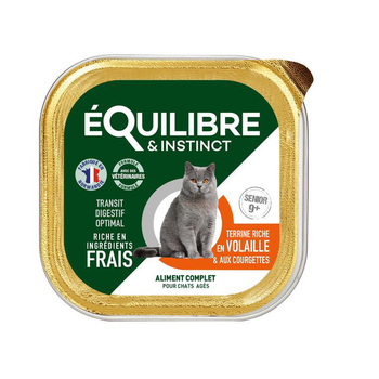 Visuel 1 du produit Pâtée pour chat senior à la volaille et aux courgettes Équilibre & Instinct - 85 g