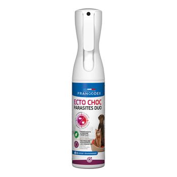 Visuel 1 du produit Brumisateur antiparasitaire pour chien et chat Francodex Ecto Choc Parasites Duo - 290 ml