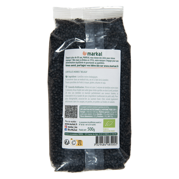 Visuel 1 du produit Lentilles noires beluga bio en sachet de 500 g