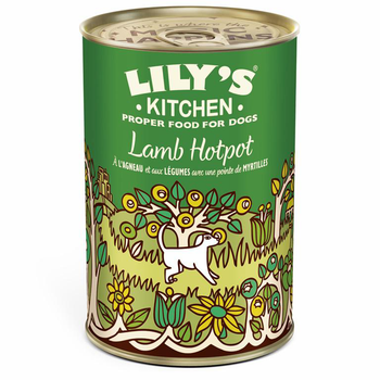 Visuel 1 du produit Aliment humide pour chien à l’agneau et aux légumes goût myrtilles Lily’s Kitchen - 400 g