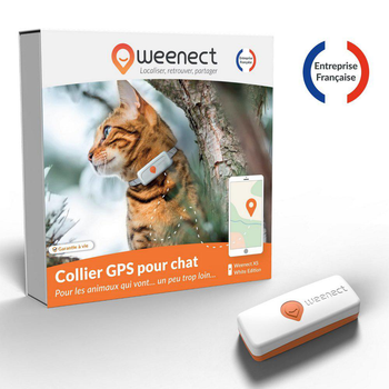 Visuel 1 du produit Traceur GPS pour chat coloris blanc Weenect